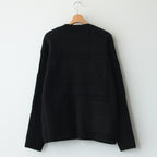UNEVEN CREWNECK SWEATER #BLACK [YK23FW0596S]