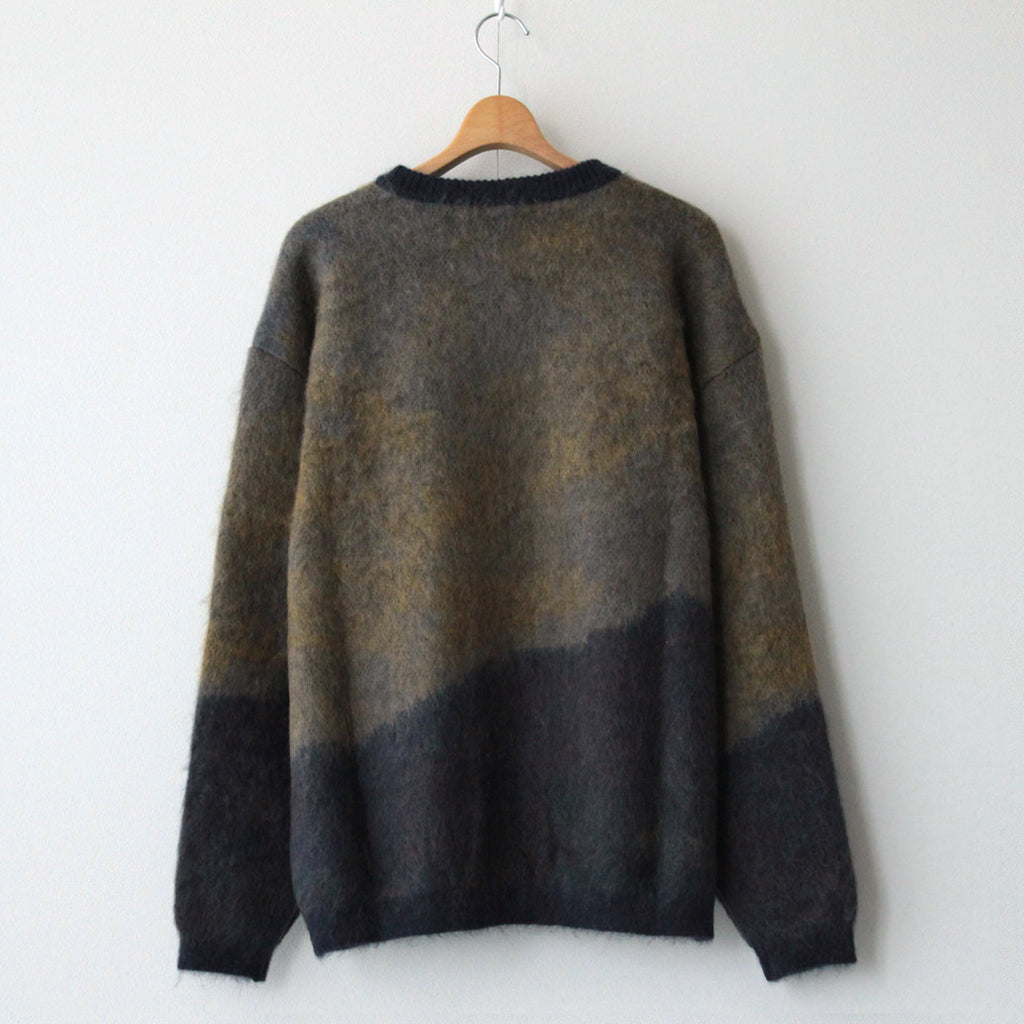 LANDSCAPE MOHAIR JACQUARD CREWNECK SWEATER #DARK NAVY [YK23FW0575S