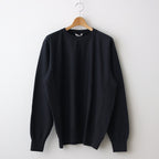ELASTIC HIGH GAUGE SWEAT P/O #INK BLACK [A24SP01NU]