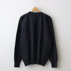 ELASTIC HIGH GAUGE SWEAT P/O #INK BLACK [A24SP01NU]