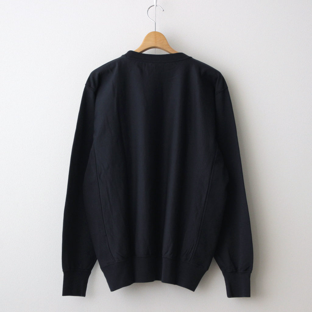 ELASTIC HIGH GAUGE SWEAT P/O #INK BLACK [A24SP01NU]
