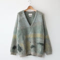 LANDSCAPE MOHAIR JACQUARD CARDIGAN #GRAY [YK23FW0574S]