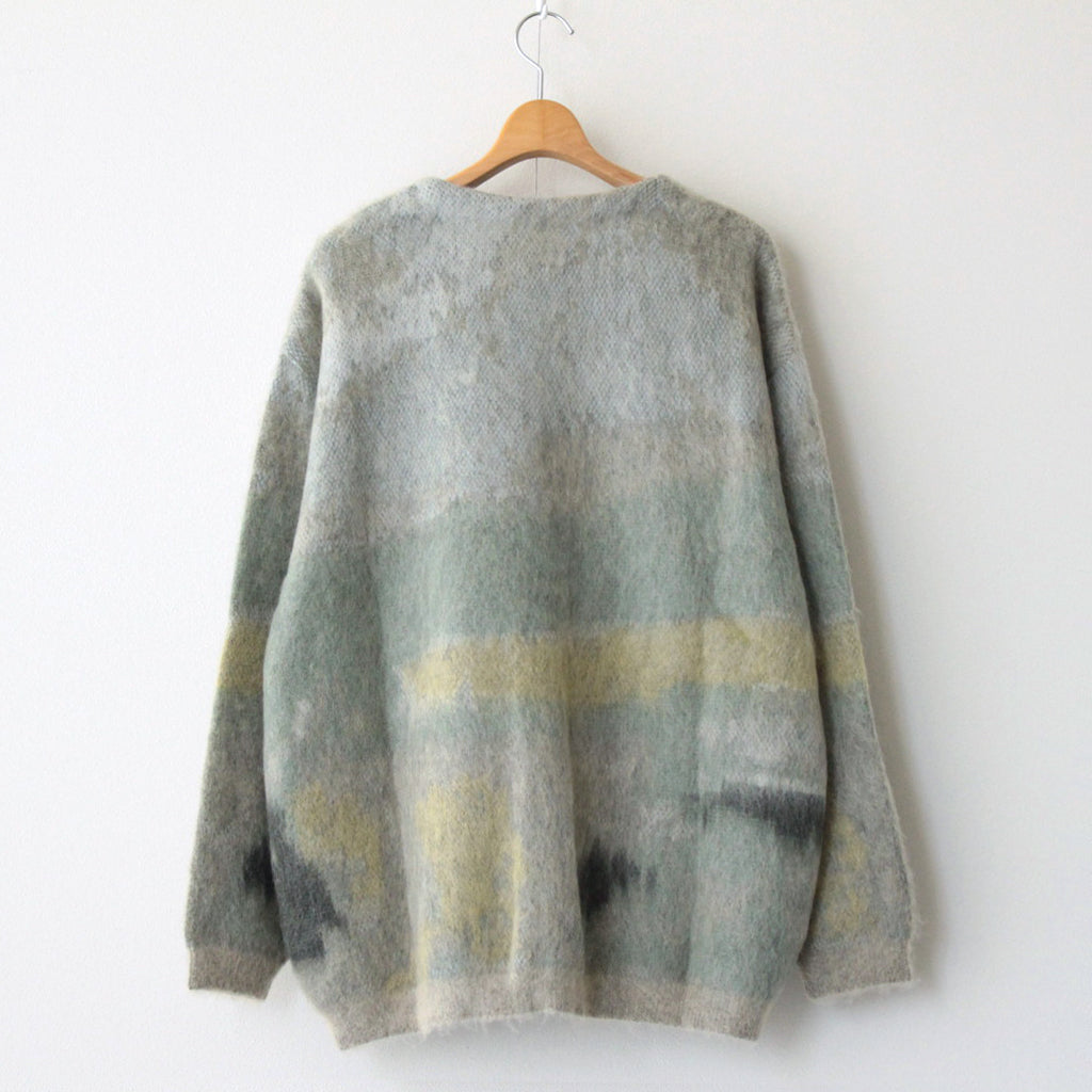 LANDSCAPE MOHAIR JACQUARD CARDIGAN #GRAY [YK23FW0574S]