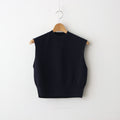 SUPER HIGH GAUGE COTTON KNIT SLEEVELESS #DARK NAVY [A24ST06PD]