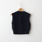 SUPER HIGH GAUGE COTTON KNIT SLEEVELESS #DARK NAVY [A24ST06PD]