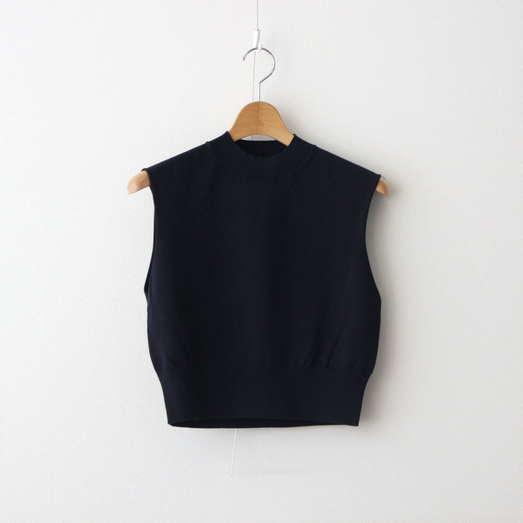 SUPER HIGH GAUGE COTTON KNIT SLEEVELESS #DARK NAVY [A24ST06PD]