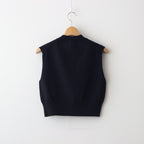 SUPER HIGH GAUGE COTTON KNIT SLEEVELESS #DARK NAVY [A24ST06PD]