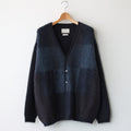 SQUARE PANNEL MOHAIR CARDIGAN #DARK NAVY [YK23FW0590S]