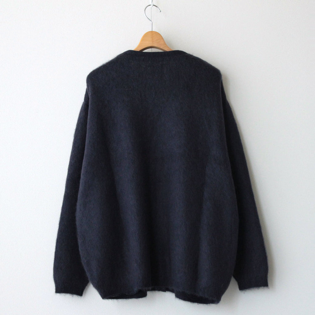 SQUARE PANNEL MOHAIR CARDIGAN #DARK NAVY [YK23FW0590S]