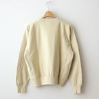 ELASTIC HIGH GAUGE SWEAT P/O #LIGHT BEIGE [A24SP02NU]