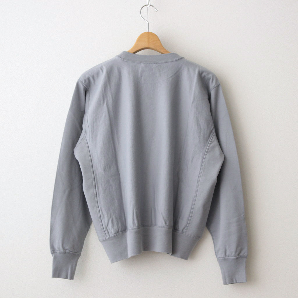 ELASTIC HIGH GAUGE SWEAT P/O #BLUE GRAY [A24SP02NU]