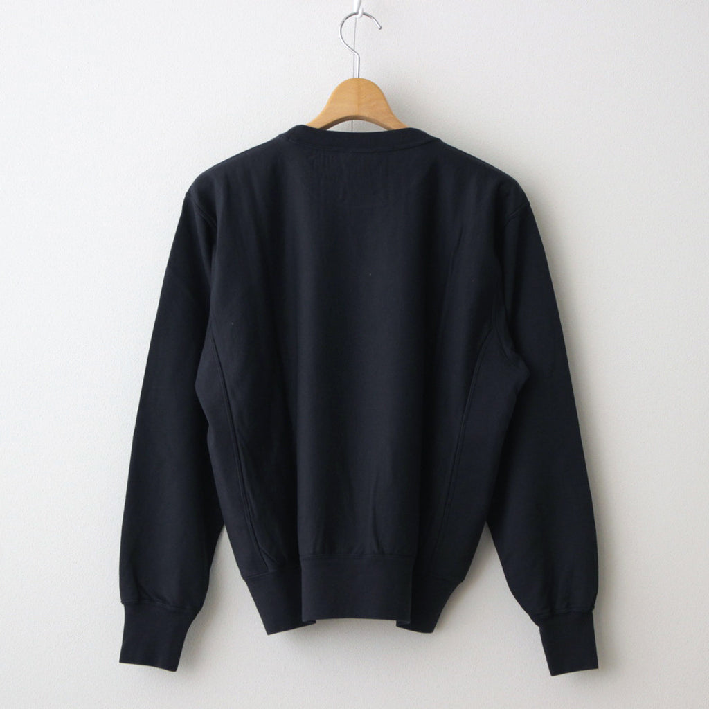 ELASTIC HIGH GAUGE SWEAT P/O #INK BLACK [A24SP02NU]