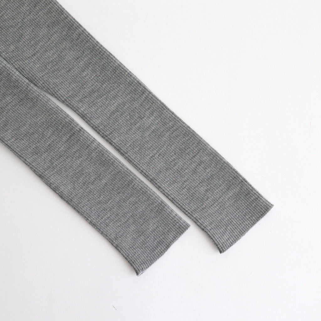 SUPER FINE WOOL HIGH GAUGE RIB KNIT SHORT CARDIGAN #TOP GRAY [A24AC01HW]