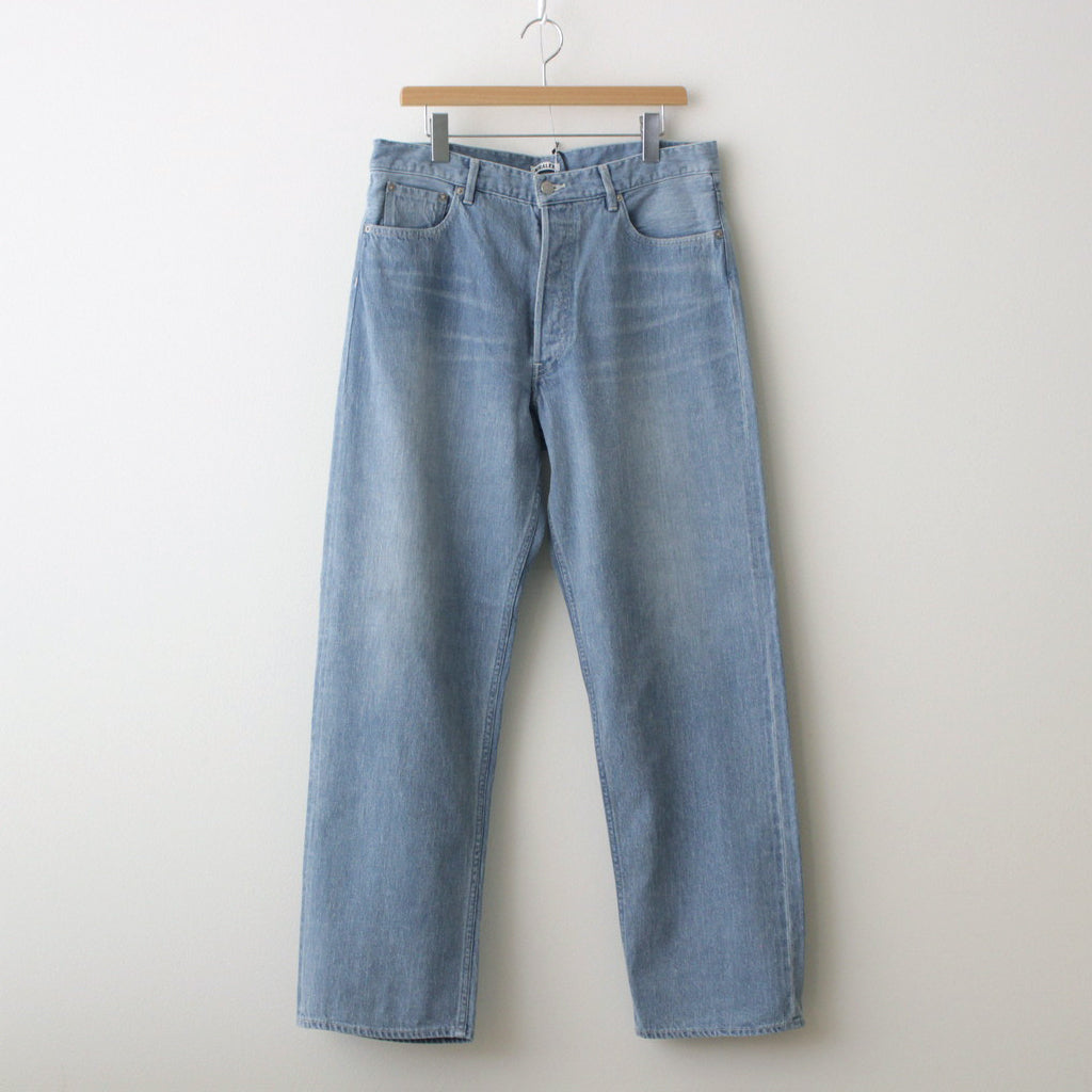 SELVEDGE FADED LIGHT DENIM WIDE PANTS #LIGHT INDIGO [A24SP07DE]