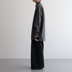 Linen Cupro L/S Oversized B.D Shirt #GRAY [GM241-50238]