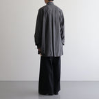Linen Cupro L/S Oversized B.D Shirt #GRAY [GM241-50238]