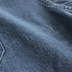 SELVEDGE FADED LIGHT DENIM P/O SHIRT #LIGHT INDIGO [A24SS02DE]