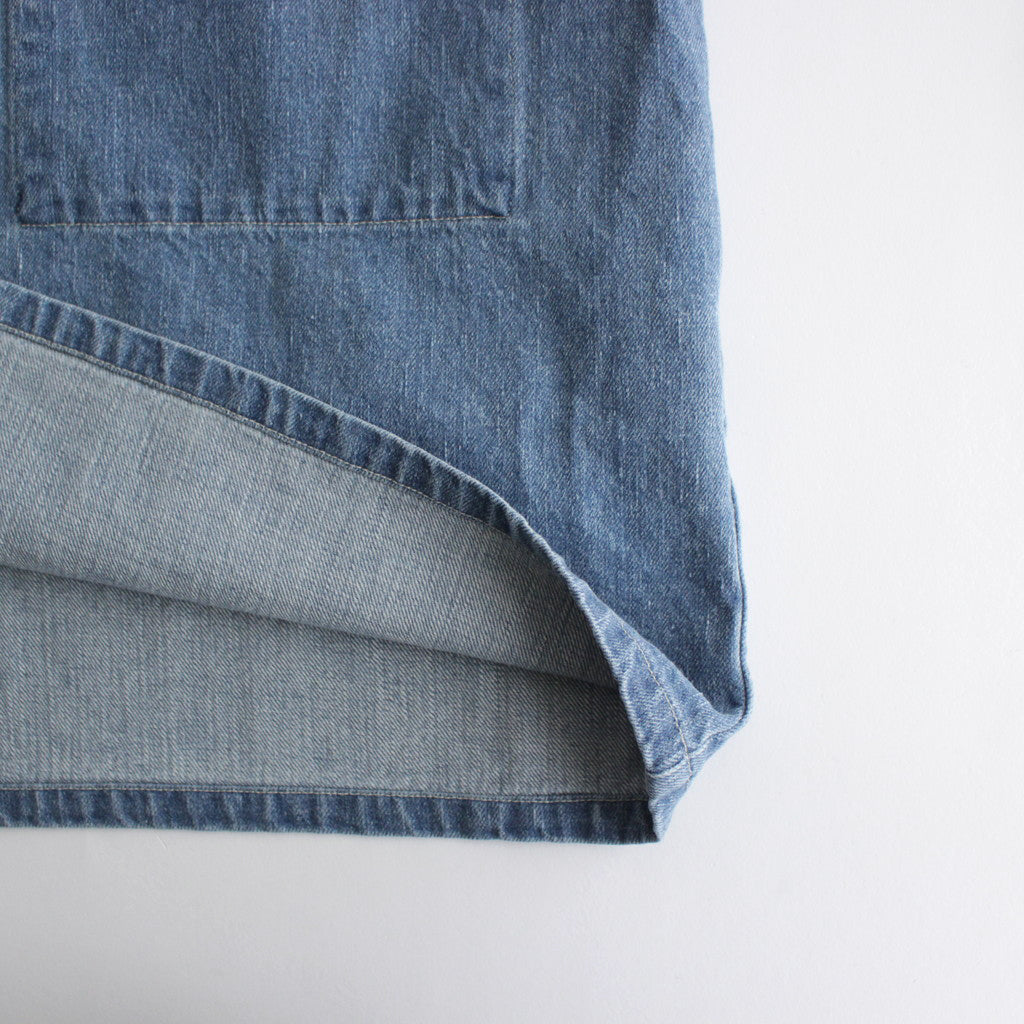 SELVEDGE FADED LIGHT DENIM P/O SHIRT #LIGHT INDIGO [A24SS02DE]