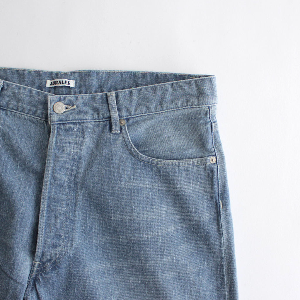 SELVEDGE FADED LIGHT DENIM WIDE PANTS #LIGHT INDIGO [A24SP07DE]