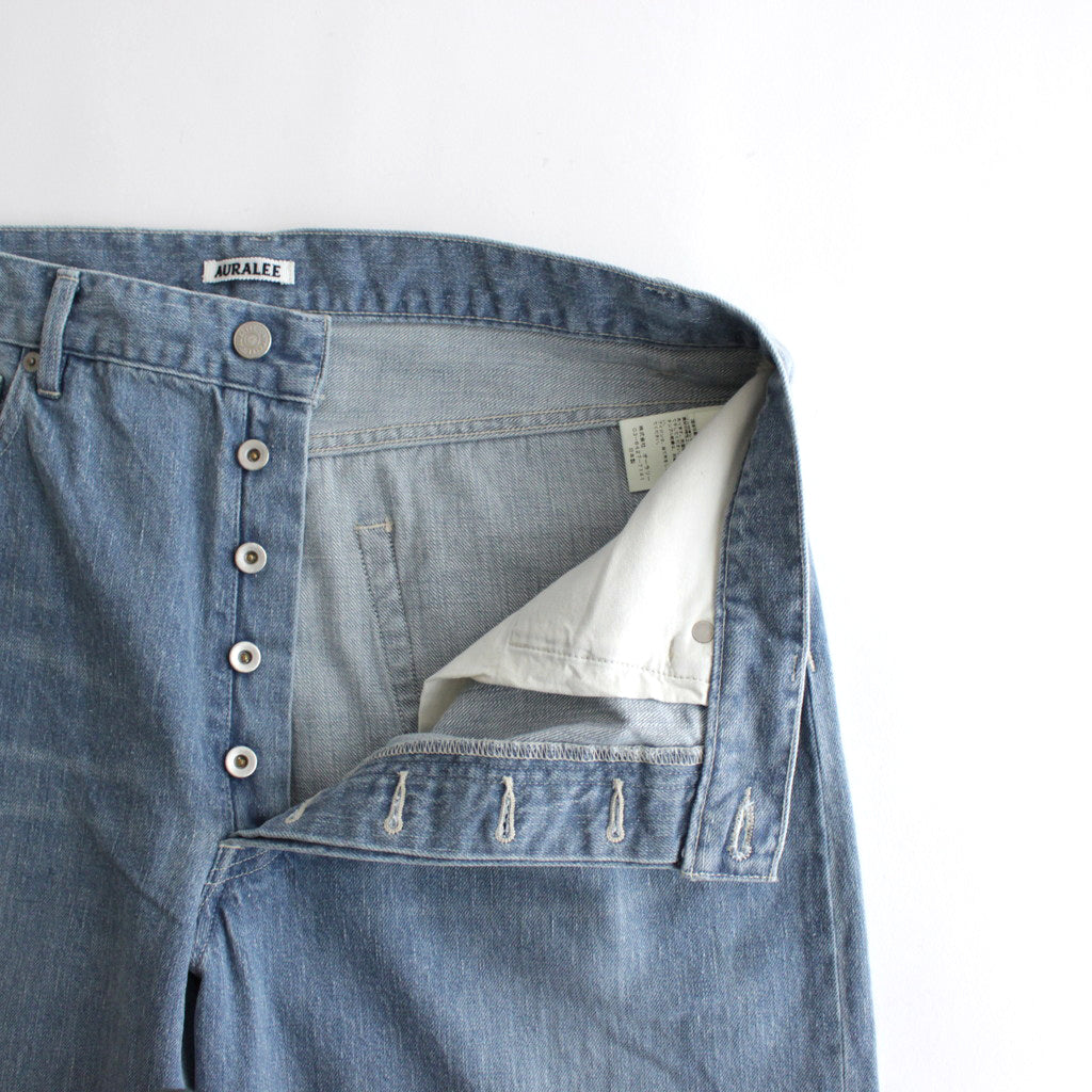 SELVEDGE FADED LIGHT DENIM WIDE PANTS #LIGHT INDIGO [A24SP07DE]