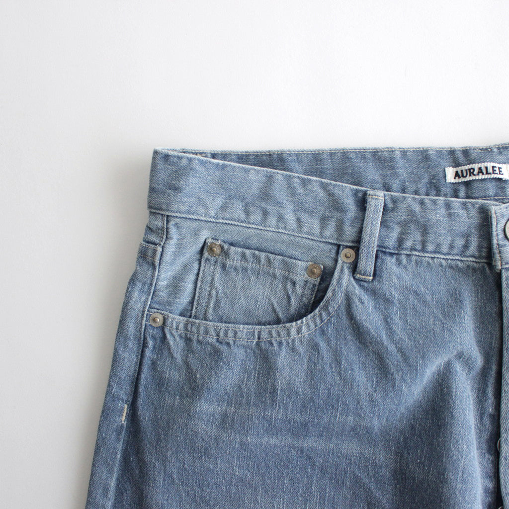 SELVEDGE FADED LIGHT DENIM WIDE PANTS #LIGHT INDIGO [A24SP07DE]