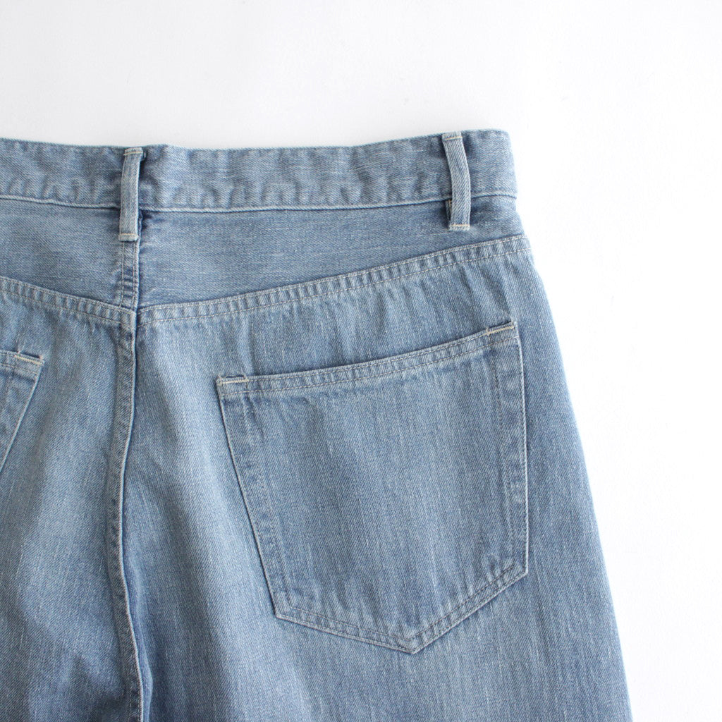 SELVEDGE FADED LIGHT DENIM WIDE PANTS #LIGHT INDIGO [A24SP07DE]
