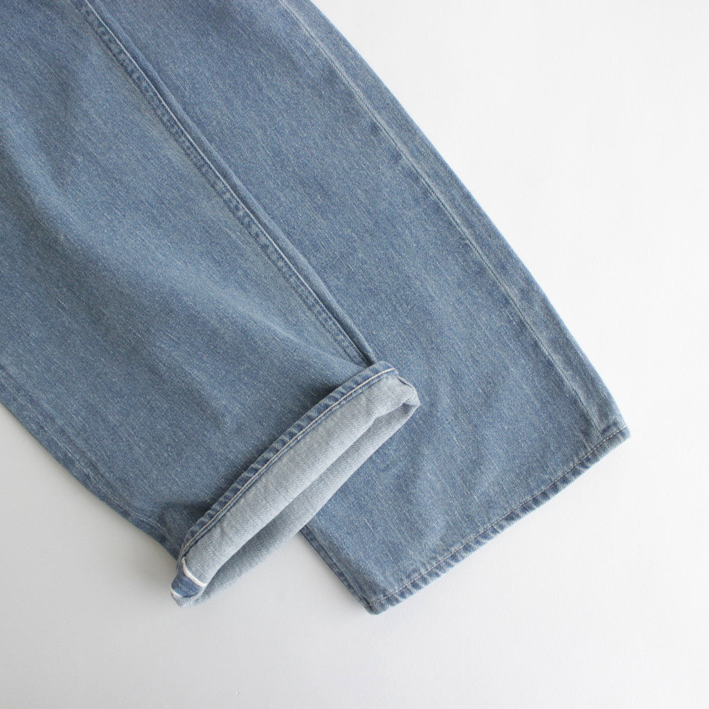 SELVEDGE FADED LIGHT DENIM WIDE PANTS #LIGHT INDIGO [A24SP07DE]