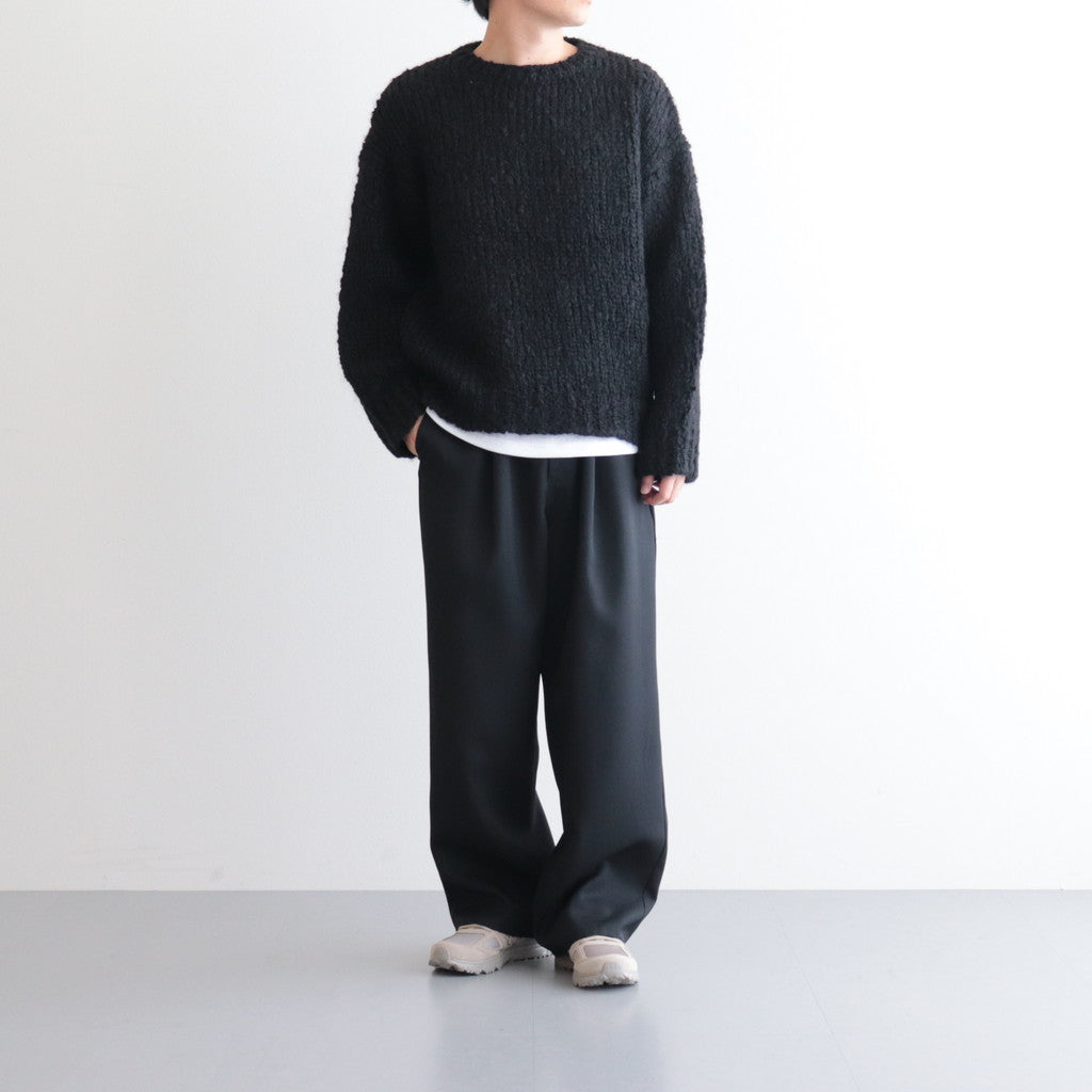 MOHAIR WOOL LOOSE KNIT LS #BLACK [ST.714] – ciacura