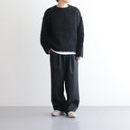 MOHAIR WOOL LOOSE KNIT LS #BLACK [ST.714]