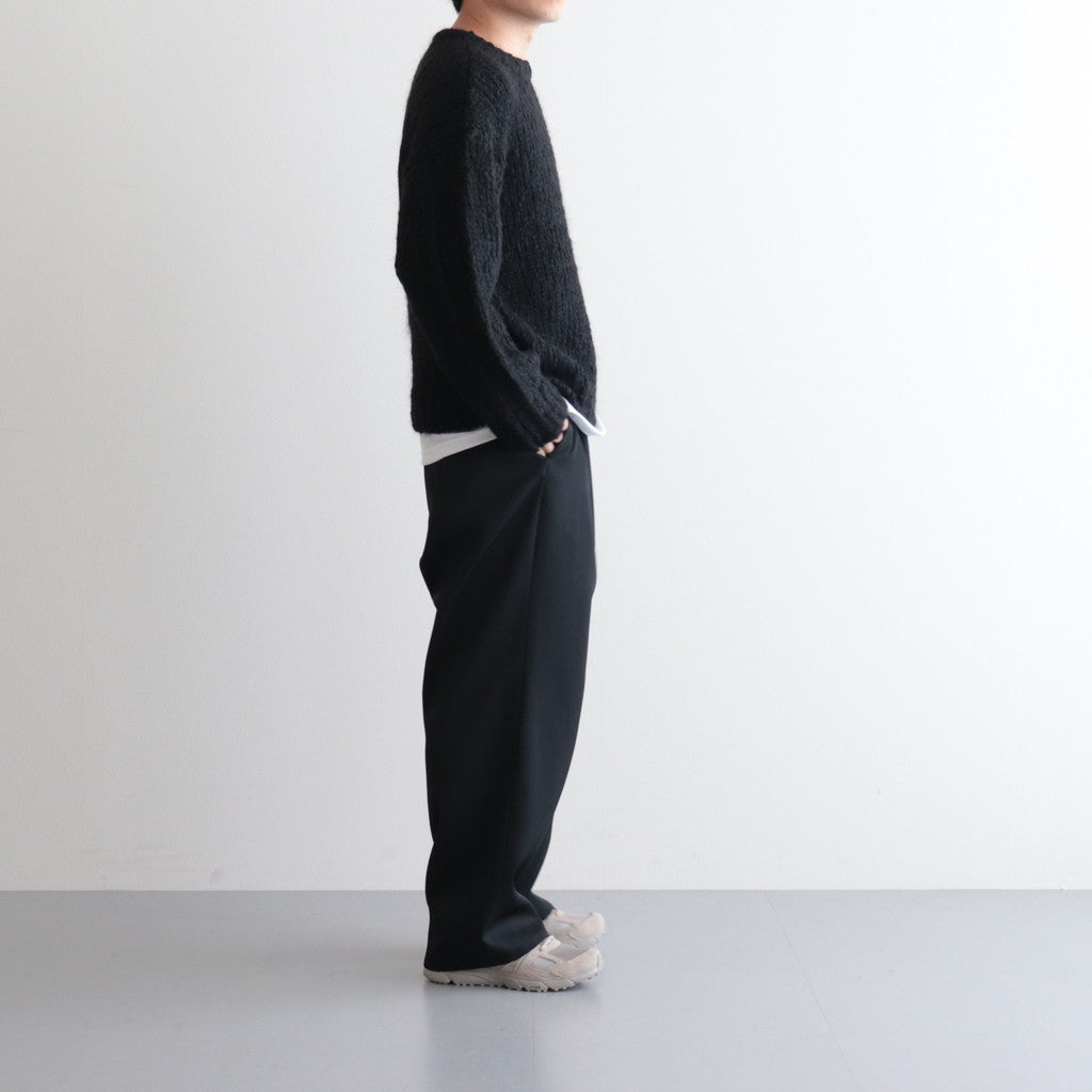 MOHAIR WOOL LOOSE KNIT LS #BLACK [ST.714]