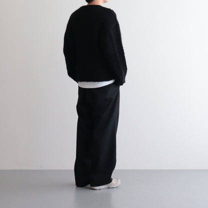 MOHAIR WOOL LOOSE KNIT LS #BLACK [ST.714]