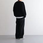 MOHAIR WOOL LOOSE KNIT LS #BLACK [ST.714]