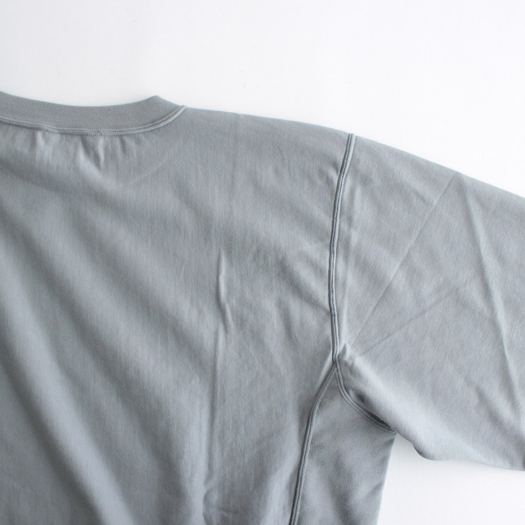 ELASTIC HIGH GAUGE SWEAT P/O #BLUE GRAY [A24SP01NU]