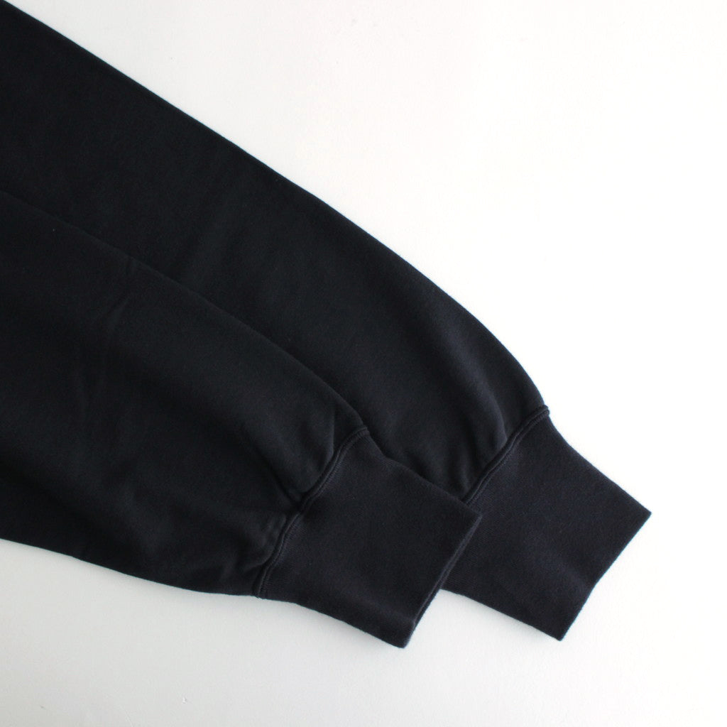 ELASTIC HIGH GAUGE SWEAT P/O #INK BLACK [A24SP01NU]