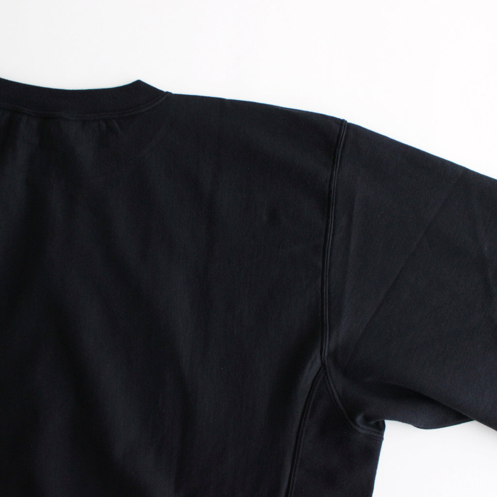 ELASTIC HIGH GAUGE SWEAT P/O #INK BLACK [A24SP01NU]