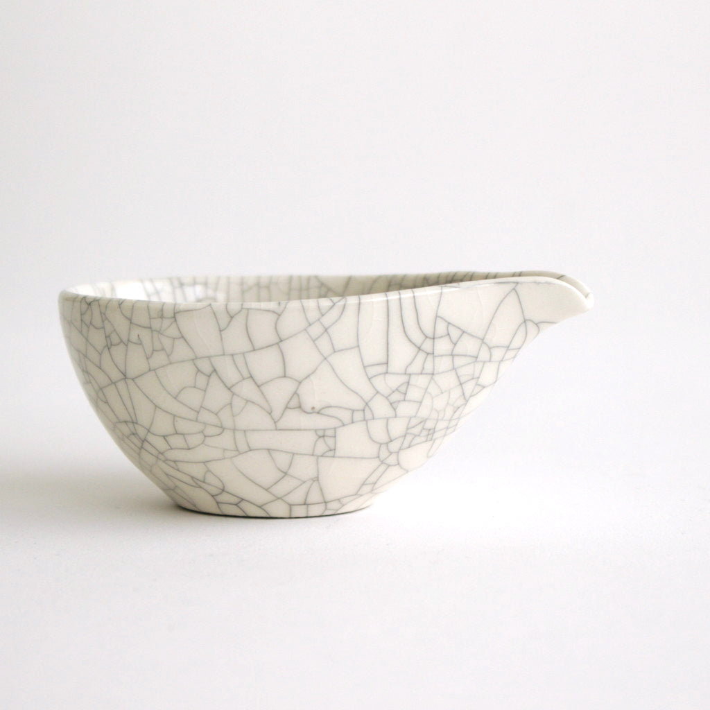 ドレッシングボウル 貫入 #白