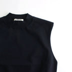 SUPER HIGH GAUGE COTTON KNIT SLEEVELESS #DARK NAVY [A24ST06PD]