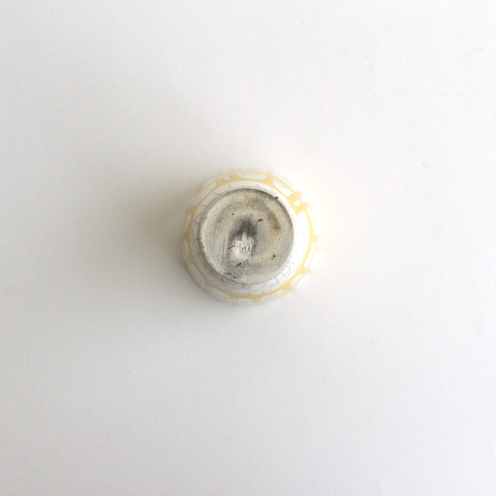 フリーカップ 貫入 #イエロー流し