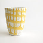 フリーカップ 貫入 #イエロー流し