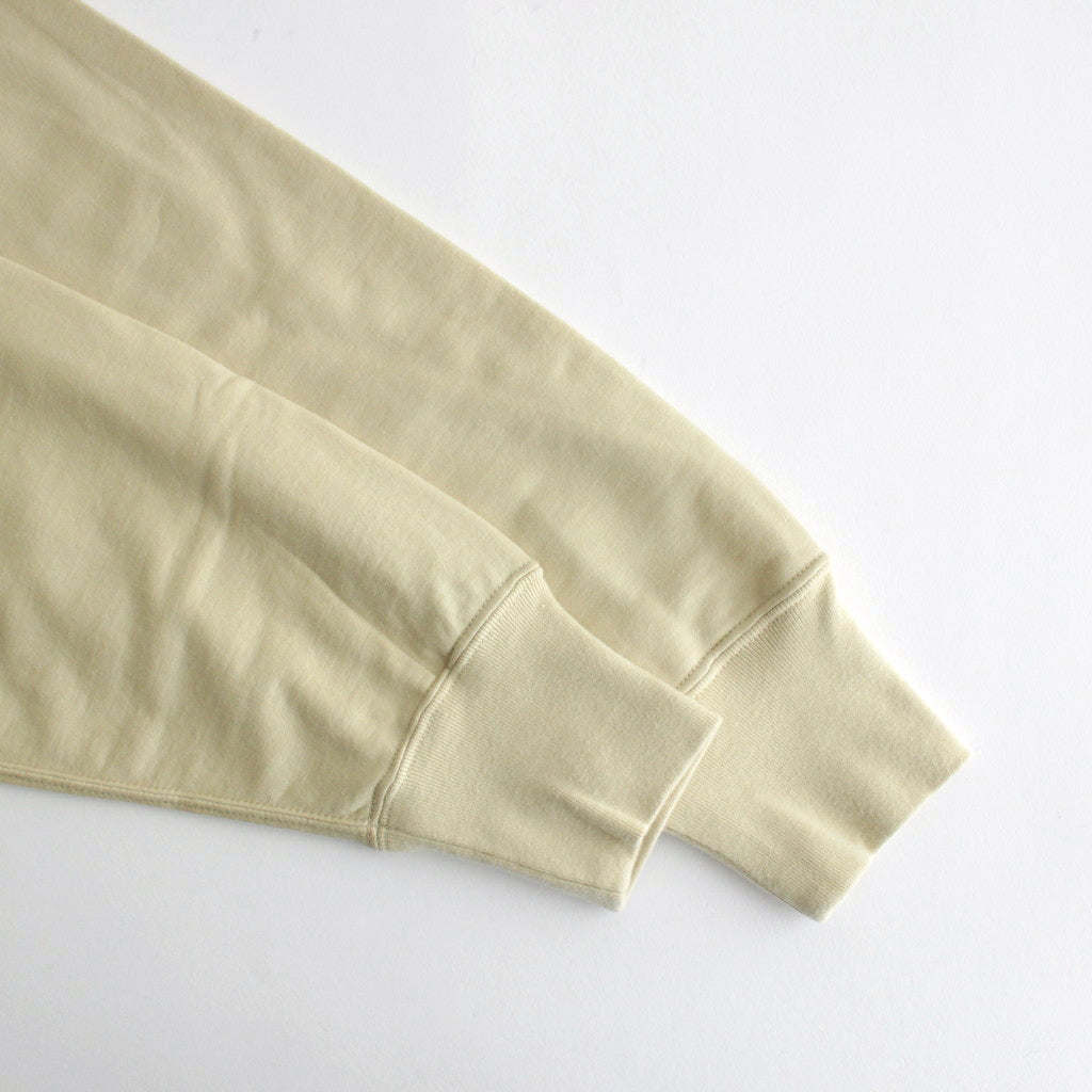 ELASTIC HIGH GAUGE SWEAT P/O #LIGHT BEIGE [A24SP02NU]