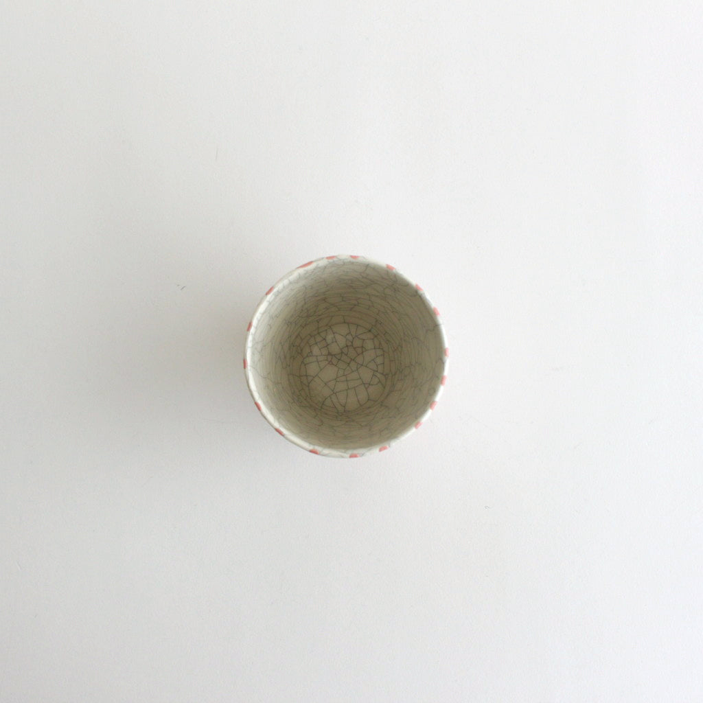 フリーカップ 貫入 #コーラル流し