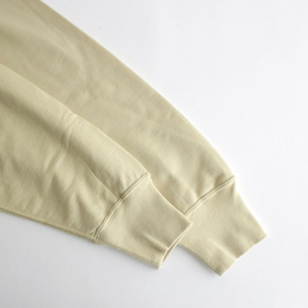 ELASTIC HIGH GAUGE SWEAT P/O #LIGHT BEIGE [A24SP02NU]