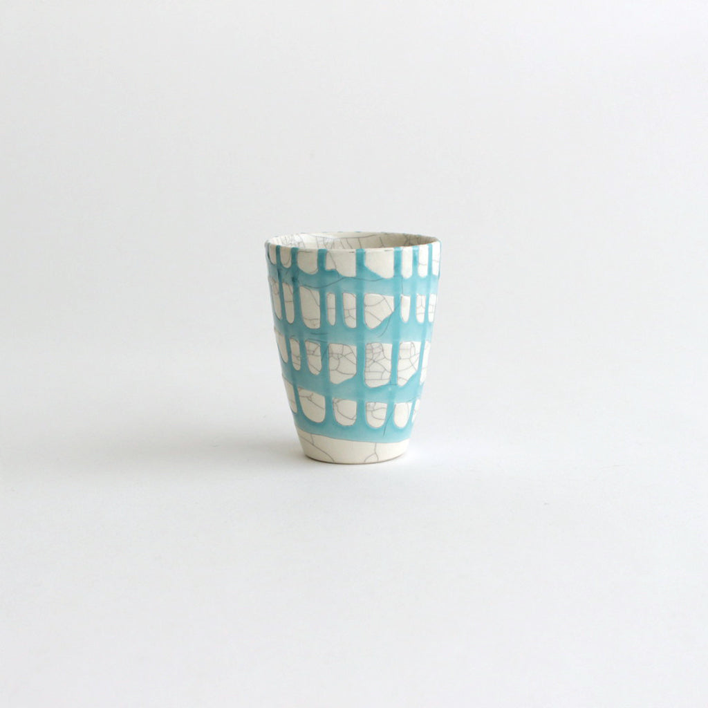 フリーカップ 貫入 #ターコイズ流し