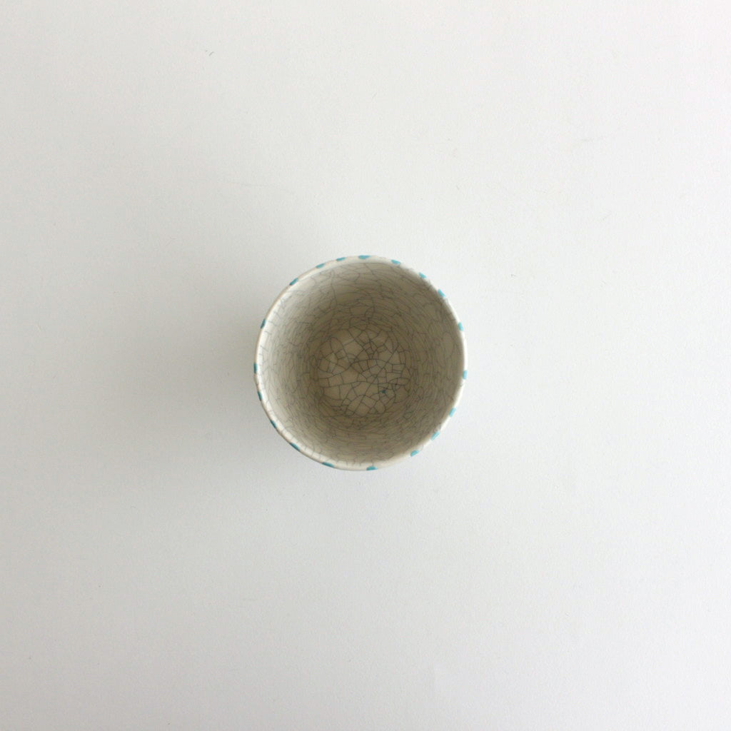 フリーカップ 貫入 #ターコイズ流し