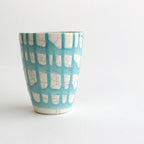 フリーカップ 貫入 #ターコイズ流し