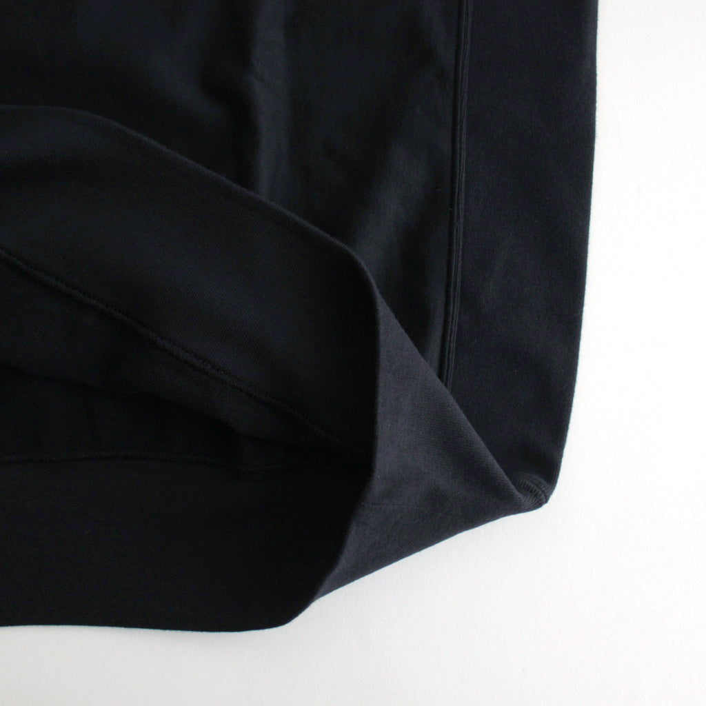 ELASTIC HIGH GAUGE SWEAT P/O #INK BLACK [A24SP02NU]