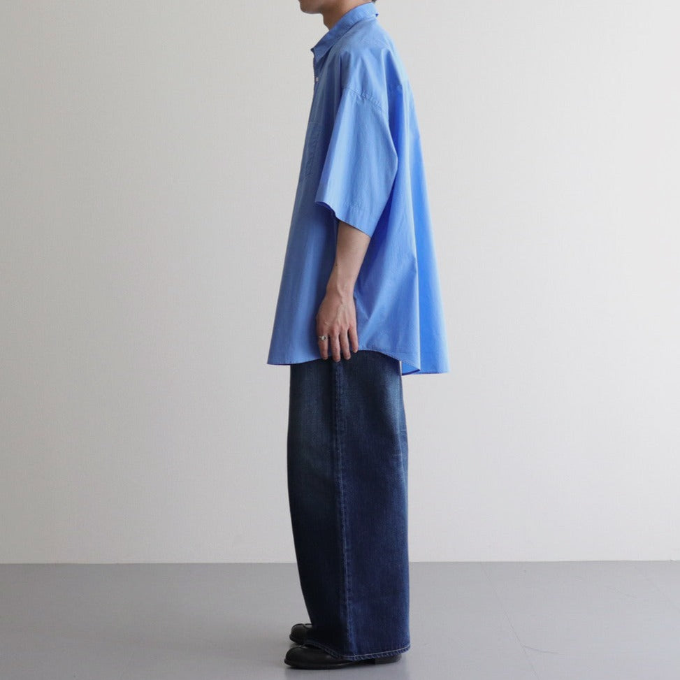 Broad S/S Oversized Regular Collar Shirt #BLUE [GM241-50003B]