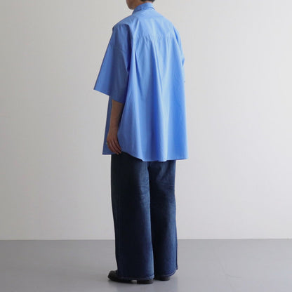 Broad S/S Oversized Regular Collar Shirt #BLUE [GM241-50003B]