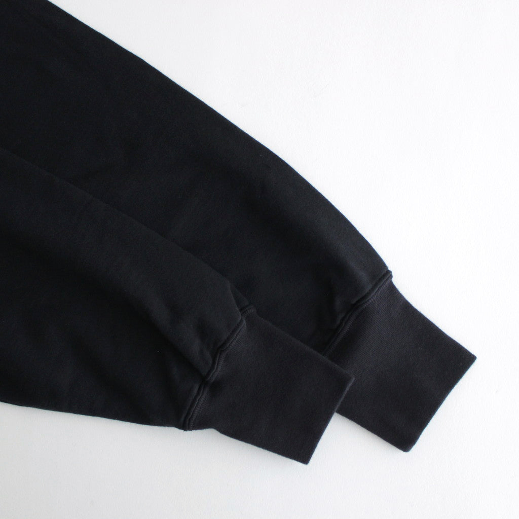 ELASTIC HIGH GAUGE SWEAT P/O #INK BLACK [A24SP02NU]