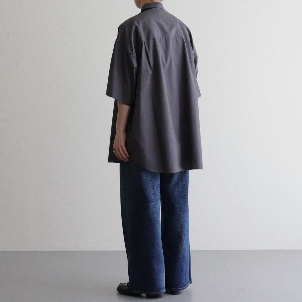 Broad S/S Oversized Regular Collar Shirt #C.GRAY [GM241-50003B]